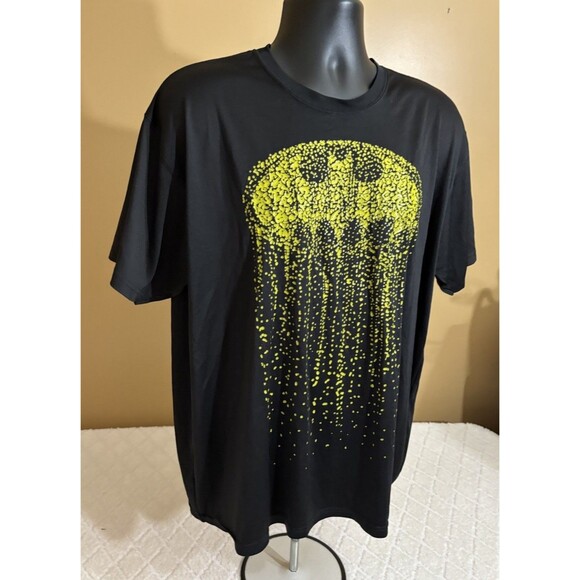 Batman DC Comics Cascading Logo Soft Feel Black Shirt Men’s Size XL - Picture 3 of 14